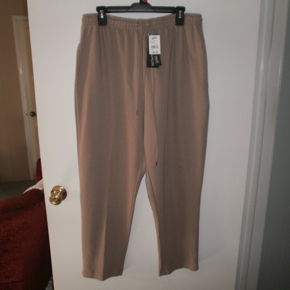 Hastings & Smith woman's tan knit pant size 1X NWT